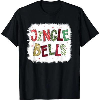 Lustige Jingle Bells Weihnachten Familie Pyjama Bleichmittel Weihnachten T-Shirt