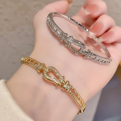 Korean Version of Horseshoe Buckle Bracelet Light Luxury Niche High-end Bracelet Retro Personalized Design Jewelry