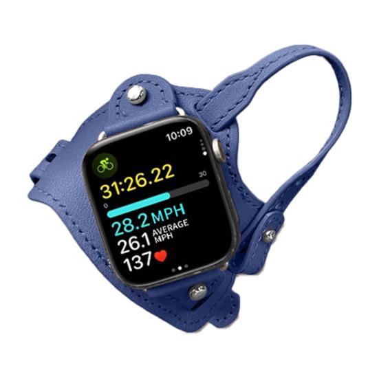 Cyklistický řemínek na hodinky Kompatibilní pro Apple Watch Series Nastavitelný Vintage Faux Leather Náramek na chytré hodinky Náhradní