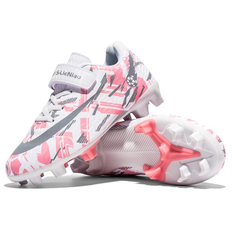 Children'S Football Shoes Students Boys Girls Tf Broken Nails Velcro Women'S Breathable Training Shoes Non-Slip