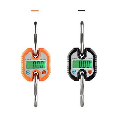 150kg C100 Crane Scale Electronic Stainless Steel Hanging Hook Scale Luggage Mini Scales LCD Digital Loop Weight Balance
