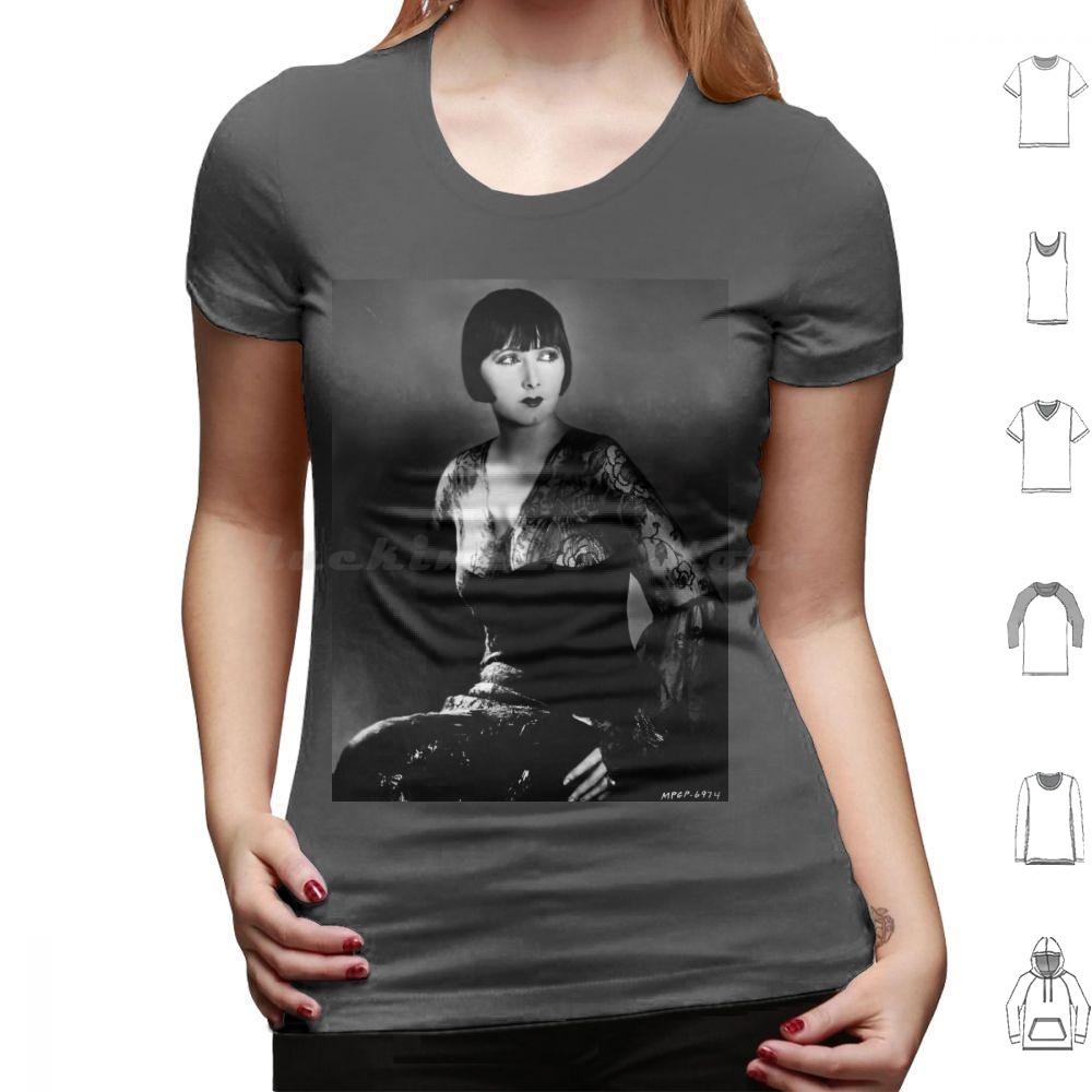 Mae Busch In 1925 T Shirt Cotton Men Women DIY Print Mae Busch Vamp Silent Film 1920s Flapper Old Hollywood Silent Movie Bobbed