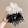 Fumede Women's Ostrich Feather Hair Claw Clip Set