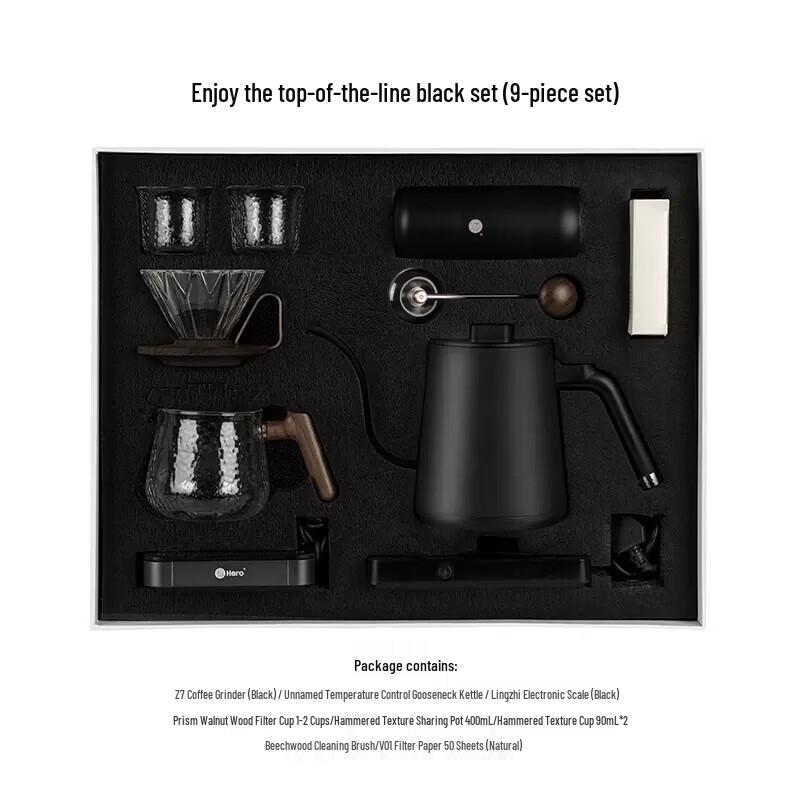 Hero Pour Over Coffee Maker & Hand Grinder Set