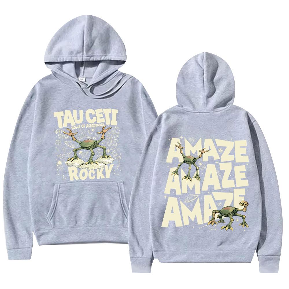 Project Hail Mary Hoodies Rocky Tau Ceti Home of Astrophage Cartoon Print Sweatshirts Sci Fi Lovers Gift High Street Tops Unisex Tops