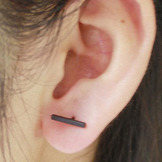 Minimalistyczne Kolczyki Sztyfty w Linii dla Kobiet Biżuteria na Imprezę Walentynki