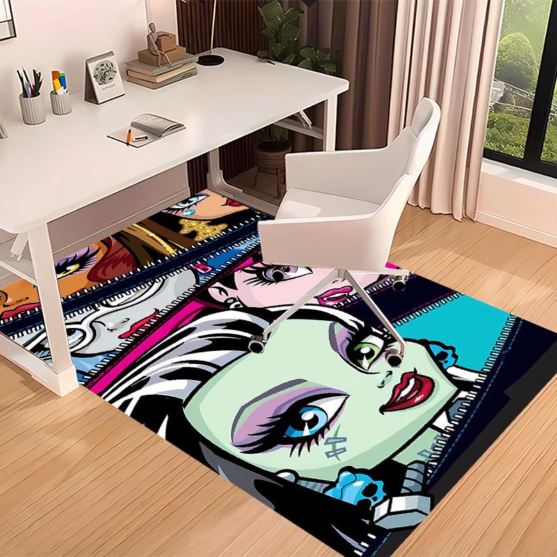 Monster High1 Printed Absorbent Washable Carpet, Non-Slip Bathroom Mats, Kitchen Rugs, Yoga Mat,Living Room Entrance, Camping Picnic Rugs