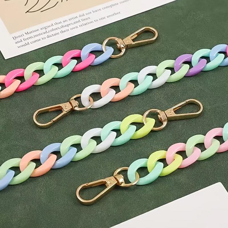 1PC Plastic Chain Female Mobile Phone Phone Case Acrylic Buckle Chain Macaron Color Lanyard Anti Loss And Anti Drop Multiple Sizes