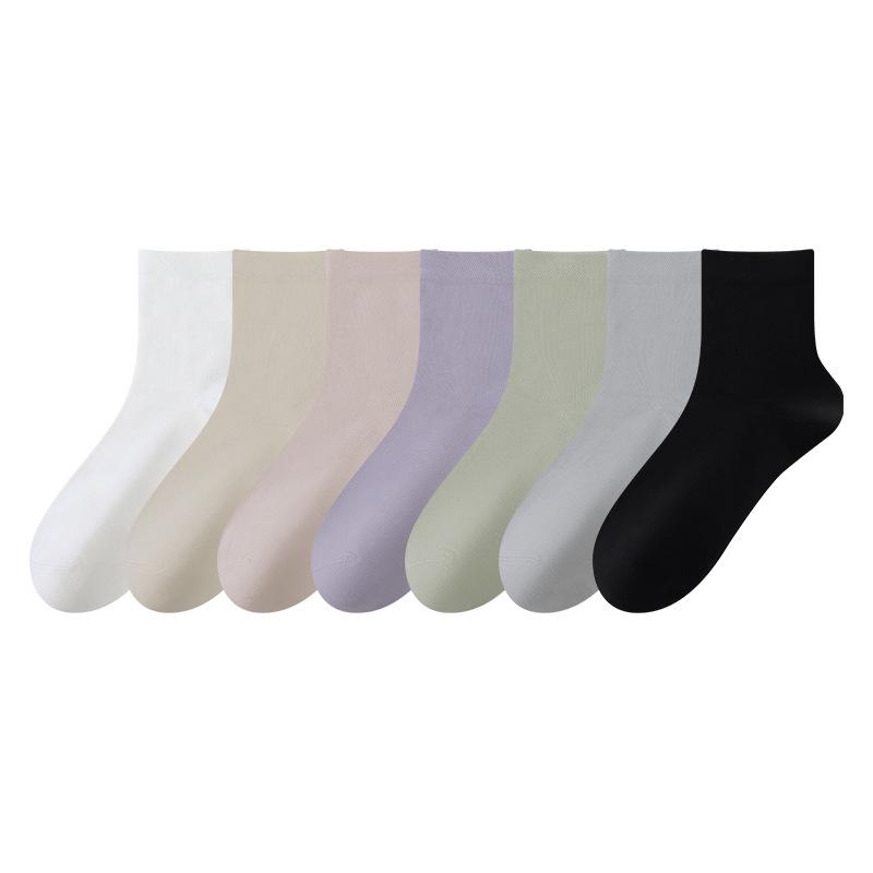 Sock Children's Short Socks - Summer and Spring Style, Pure Cotton, Anti-odor, Sweat-absorbing Short Tube Cotton Socks, Thin Style, Mid-length Socks