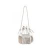 Used J&M Davidson CARNIVAL L Carnival Shoulder Bag Leather Silver Used Women