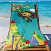 Cartoon Cheburashka Cute Towel Sports Quick Dry Travel Camping Gear Sandproof Soft Light Large Beach Towel