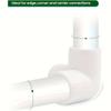6Pcs White Black Plastic Pipe Connector PVC Fitting 3 Way Elbow Connector for Building Furniture Greenhouse Shed Pipe Fittings