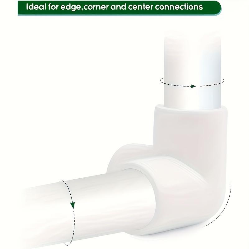 6Pcs White Black Plastic Pipe Connector PVC Fitting 3 Way Elbow Connector for Building Furniture Greenhouse Shed Pipe Fittings