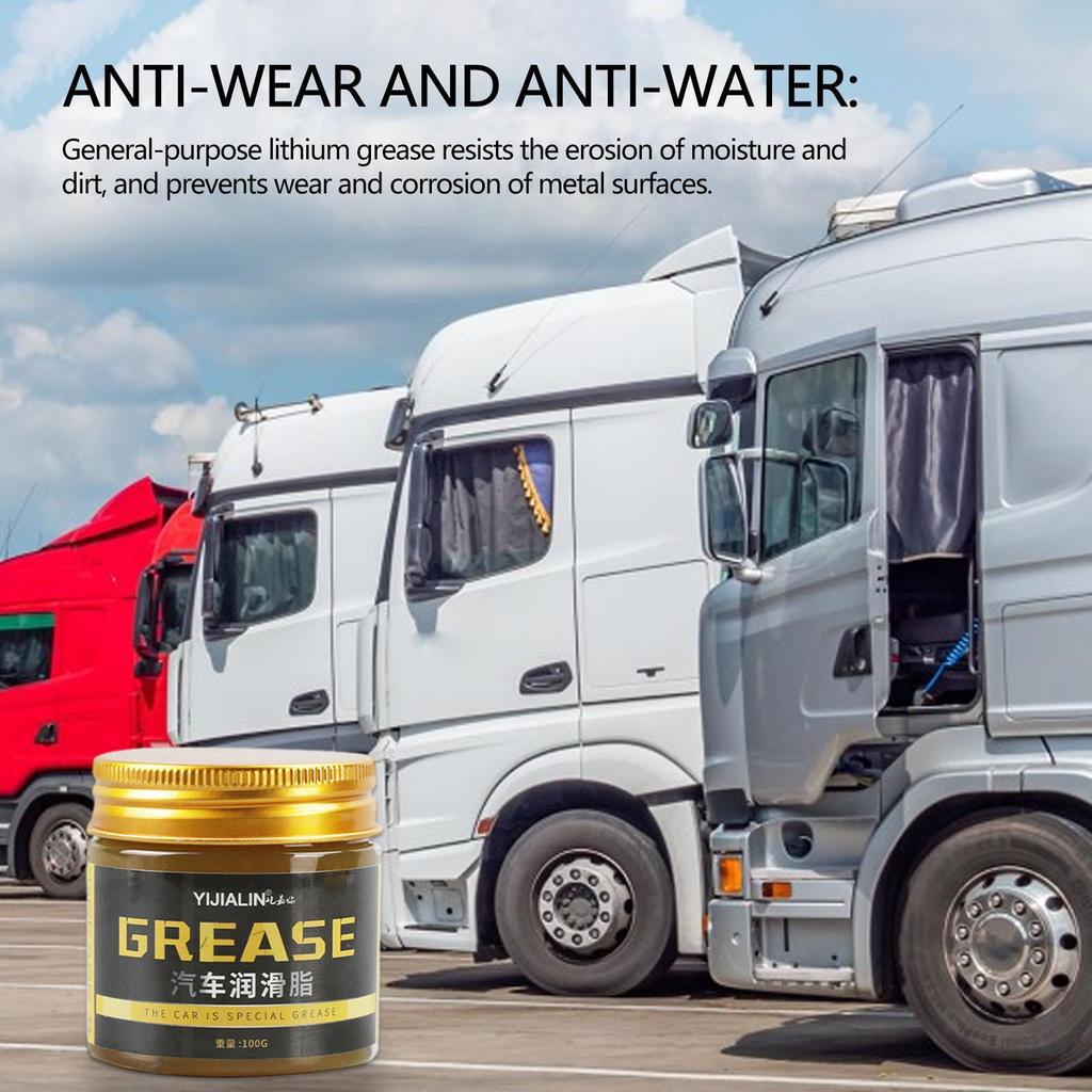 100g Yellow Car Wheel Hub Bearing Grease Maintenance Lubrication Oil Tanker Wheel Gear Bearing Grease Car Oil Tools