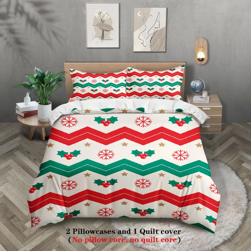 2026 Christmas Bedding Set New Year Duvet Cover Set Soft Single Twin Size Home Decor Christmas Gift For Kids Women Home Decor