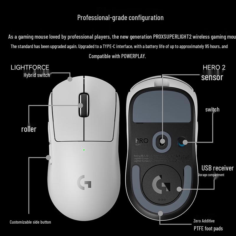 Logitech G PRO X SUPERLIGHT 2 Wireless Gaming Mouse