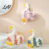 Cute Goose Shape Hand Towels Chenille Towel Soft Fuzzy Lovely Swan Design Towel Absorbent Ball for Bathroom Kitchen Kids Room No Shedding Sink