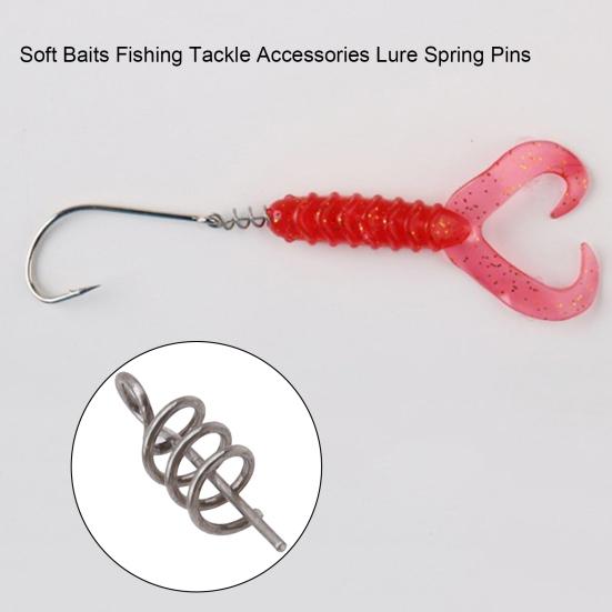 50 Stück Köder Sicherungsstifte Edelstahl Weichköder Angelzubehör Köder Federstifte Outdoor Angeln
