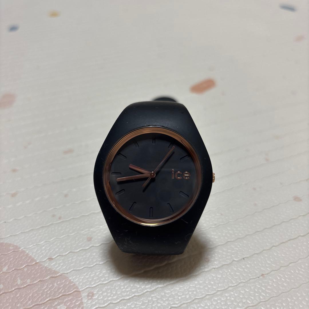 Used ICE watch wristwatch black rose gold