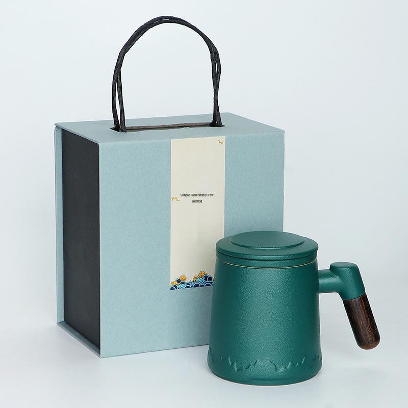 Custom Ceramic Tea and Water Mug with Filter - Office Souvenir Gift