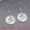 Boucles d'oreilles Symbole Om Yoga Vintage Boucles d'oreilles Mode Pour Femmes Apprêts de Fabrication de Bijoux DIY
