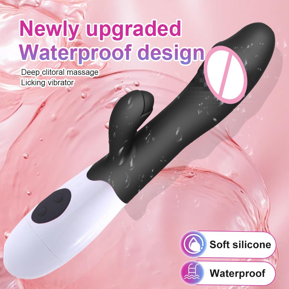 Rabbit Vibrator for Women Vagina G-Spot Vibrator Clit Nipples Stimulator Female Masturbation Battery Powered Sex Toys for Women