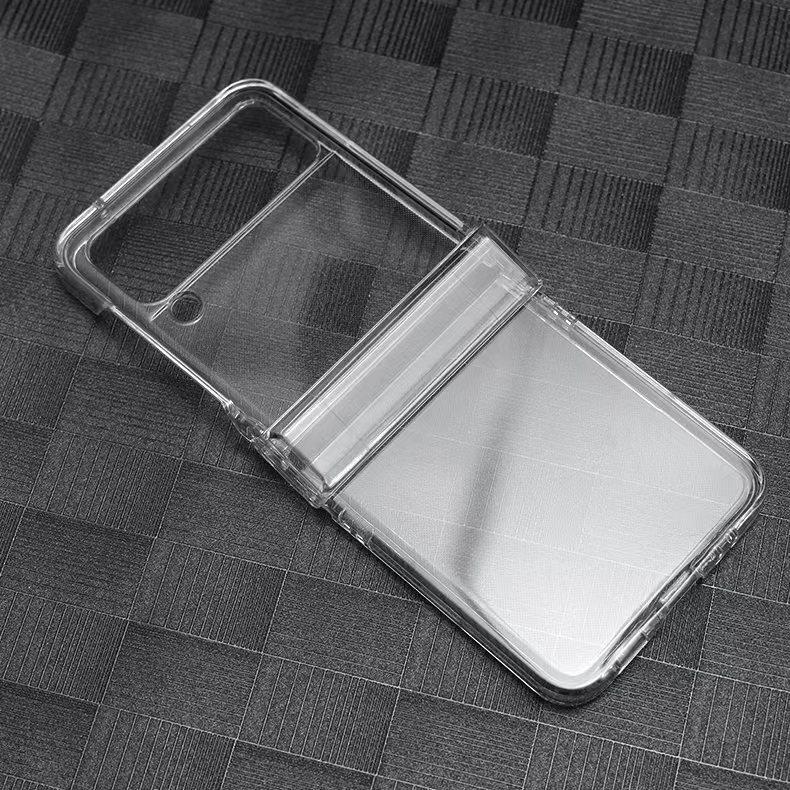 

ZFlip6 Transparent Folding Phone Case Set: Full Hinge Protection for ZFlip3/4/5 Samsung zflip3 прозрачный