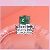 Creative Excel Spreadsheet Series Metal Badge Fun Green Letter Gift Accessory Pin