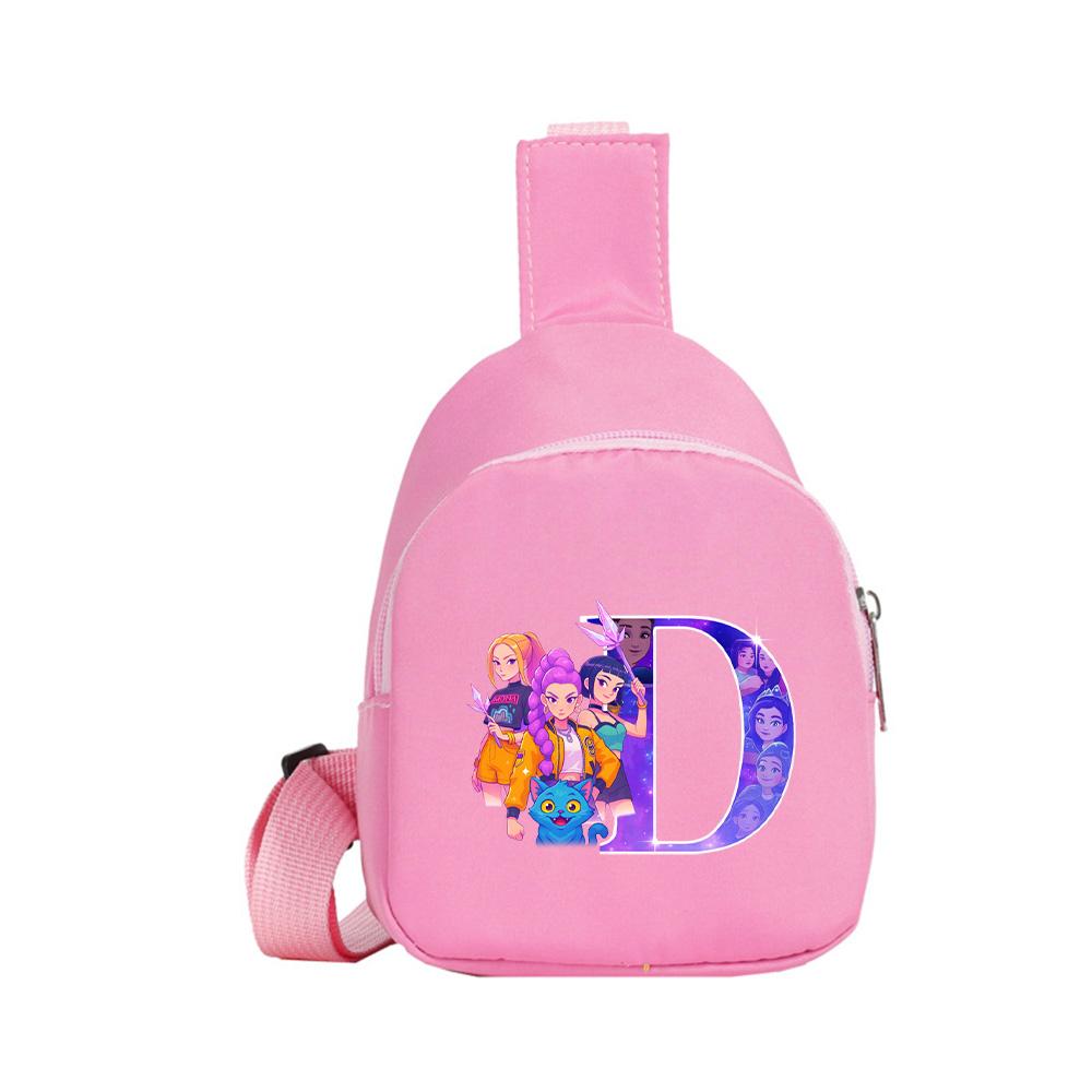 Anime Tegneserie 26 Engelsk Bogstav K-Pop Dæmonjægere Kawaii Brysttaske til Dreng Pige Skuldertaske Studerende Bærbar Crossbody Pung Barn Julegave