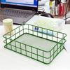 Slim Metal Storage Basket With Steel Mesh Base For Accessories And Small Items
