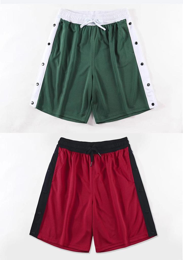 Men's American Style Quick-Dry Sports Shorts - Basketball & Marathon Training Snap-Button Loose Fit - Five-Point Length