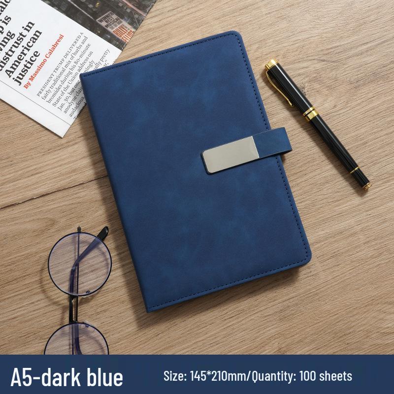 A5 Business Notebook Gift Set: Custom Leather-Feel Buckle Style Diary