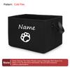 Personalized Pet Toy Storage Basket Felt Cat Dog Toys Storage Box Custom Name Tag Dogs Cloth Home Organize Tool
