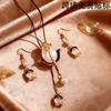 Fashion Exquisite Tulip Necklace Earrings Jewelry Set Versatile Personality High Sense Niche Design