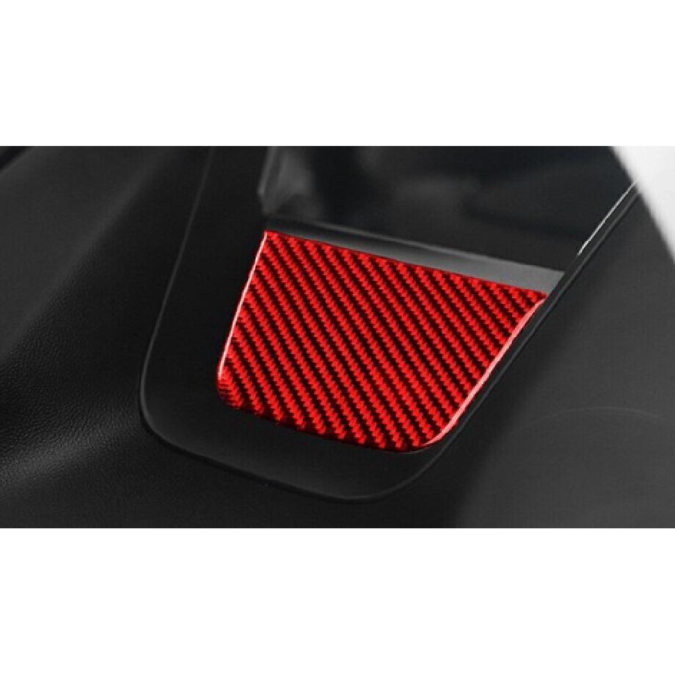 For Chevrolet Camaro 2016-2024 Red Carbon Fiber Center Console Dash Panel Trim