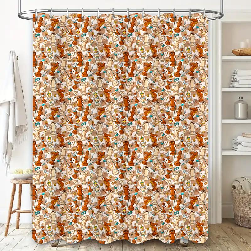Muster Duschvorhang Badezimmer Deko Wohnaccessoires 3D Bedruckter Stoff Wasserdicht Modern Künstlerischer Druck Für Kinderbäder O