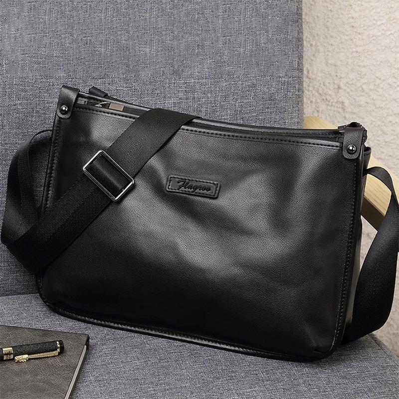 Shoulder bag men's bag genuine leather men's bag diagonal span small bag cowhide bag commuter large capacity backpack casual messenger bag