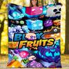 Coperta Stampata Tema Blox Fruits - Perfetta per Divano, Letto, Viaggio e Uso Esterno | Lavabile in Lavatrice, Accogliente e Durevole.