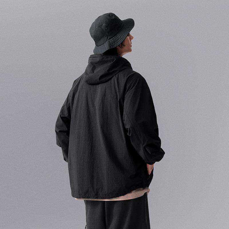 Giacca casual a maniche lunghe con cappuccio e zip Li Ning CF Suo tinta unita da uomo Nera AJDU249-2