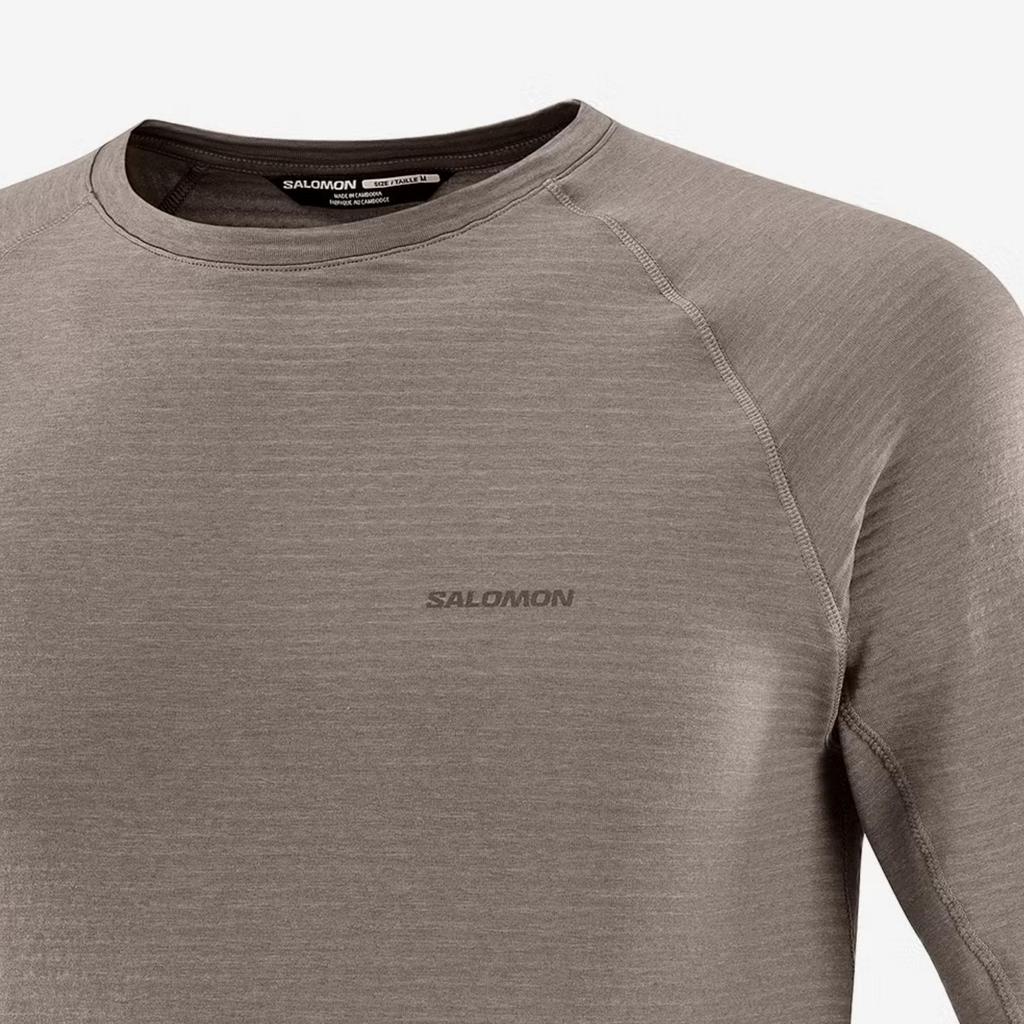 SALOMON Essential Lightwarm Comfortable Simple Versatile Crew Neck Sweatshirt Men Tops C26040