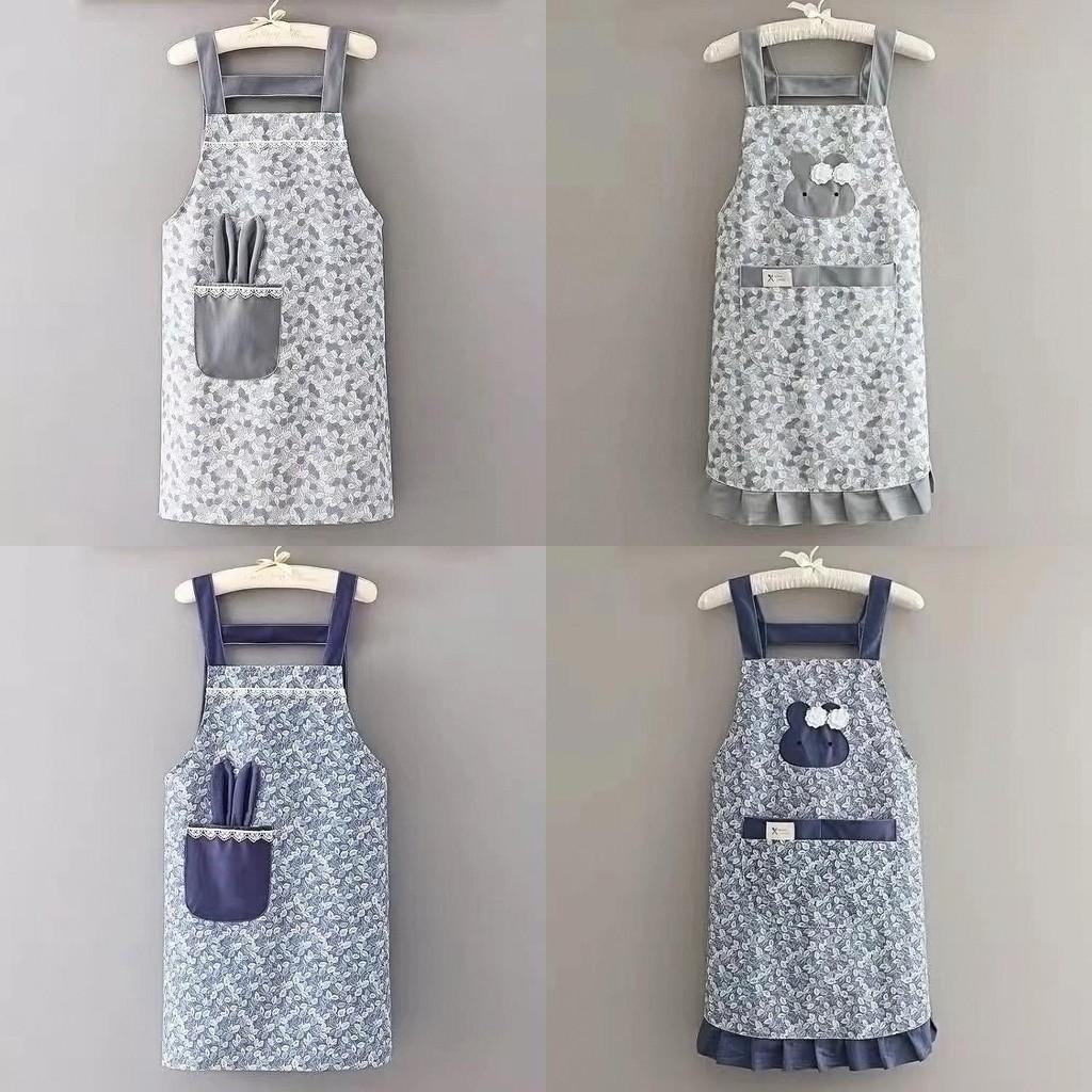 Floral Print Apron With Adjustable Straps For Kitchen And Home Decor