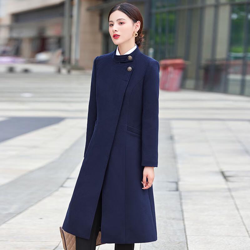 

Женское профессиональное зимнее пальто средней длины из смесовой шерсти M