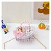Childrens Cartoon Pattern Pu Shoulder Bag With Artificial Pearl Bow And Flower Decoration For Daily Casual Wear