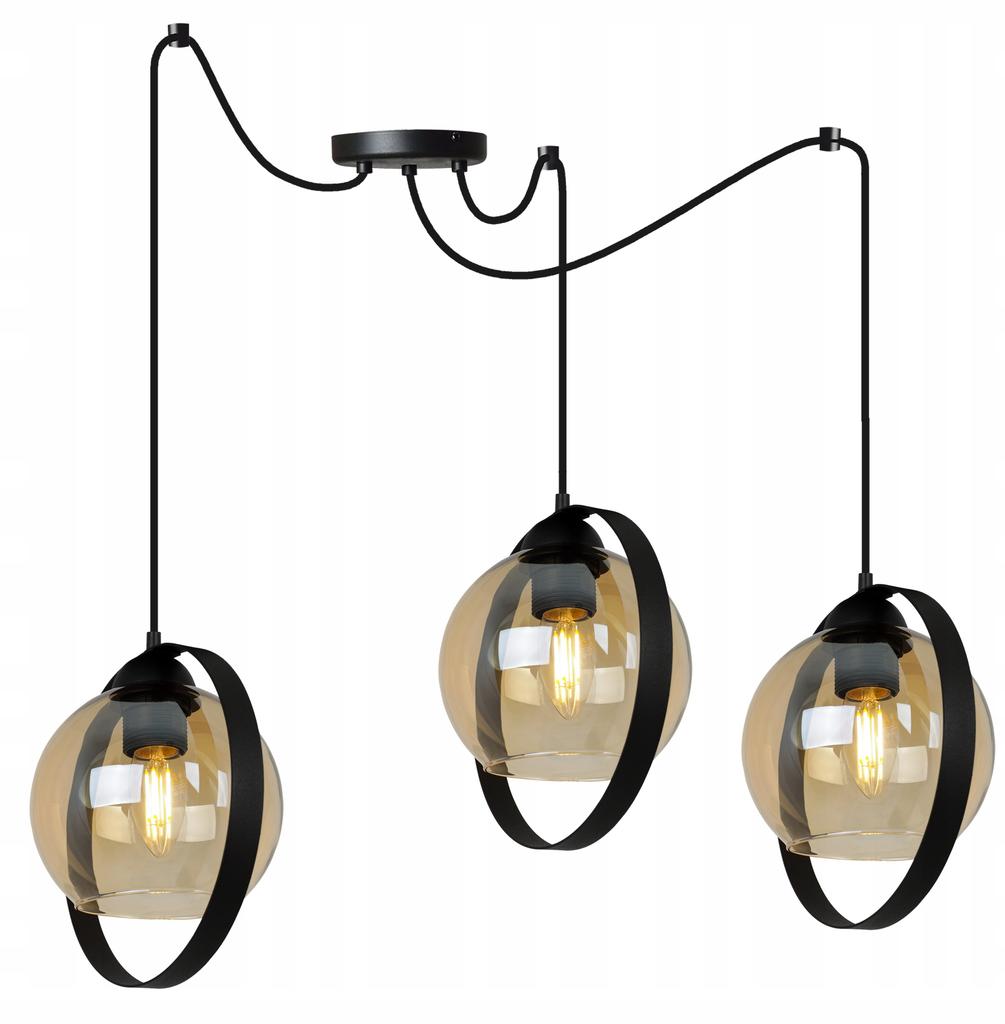 MODERN GLASS RING SPIDER HANGING LAMP