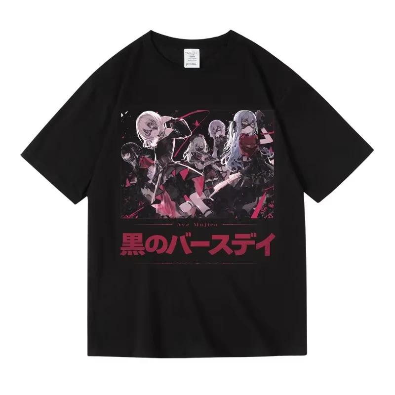 2026 Vintage Ave Mujica Grafik T-Shirt BanG Dream Gothic Band Hohe Qualität Übergröße Baumwolle Kurzarm Unisex Harajuku Streetwear Tee Top