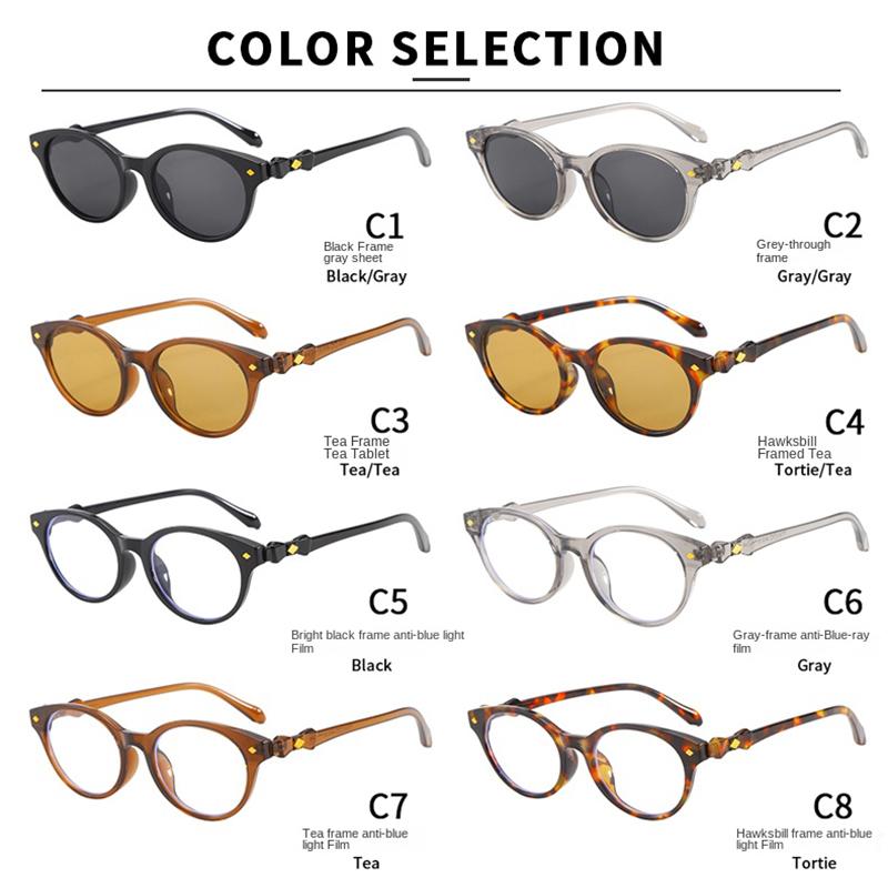 Anti-Blue Light Glasses Vintage Trend Oval Eyewear Women Men Fashion Luxury Eyeglasses Blue Light Blocking Man Lady Eyeglas