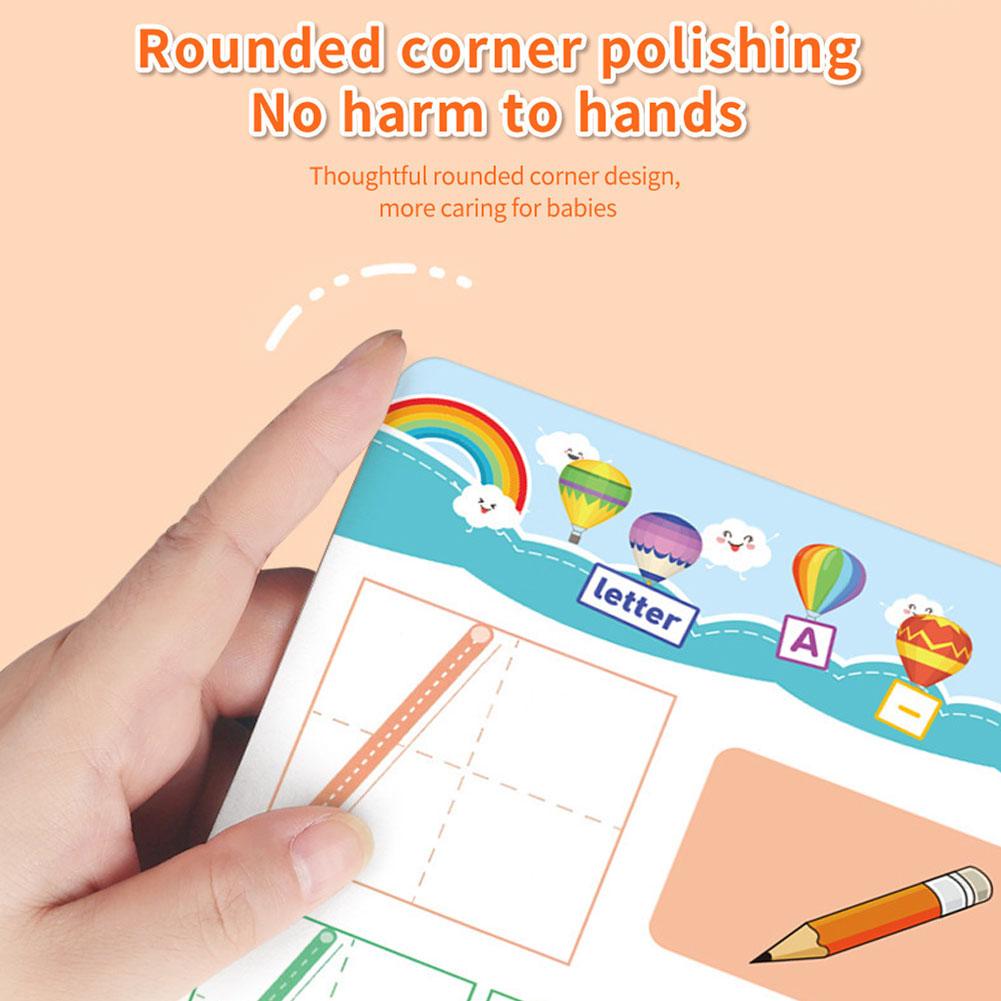 32 Page Reusable Magic Practice Notebook Set Magical Tracing Workbook Montessori Educational Books for Children Pen Control Learning Writing Skills