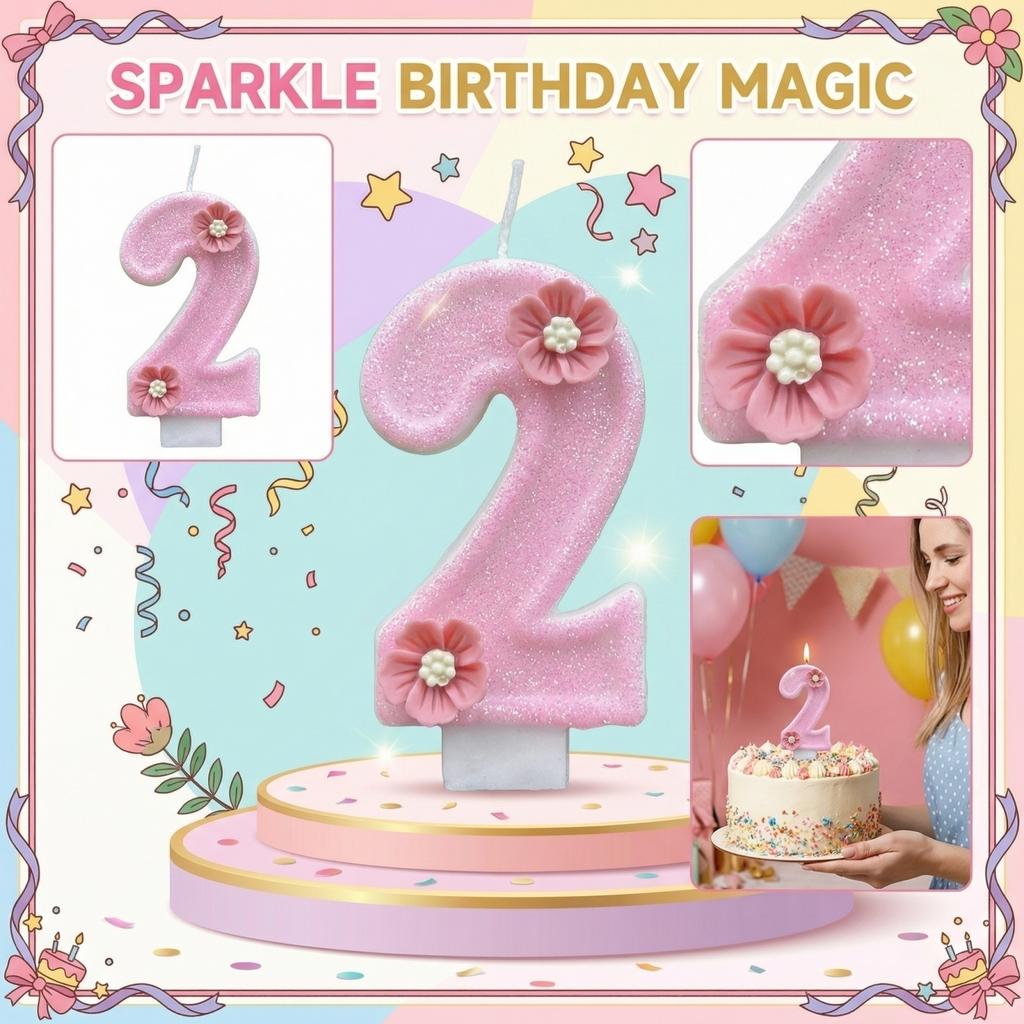 Fashion Cartoon Creative Birthday Candles Party Digital Candles