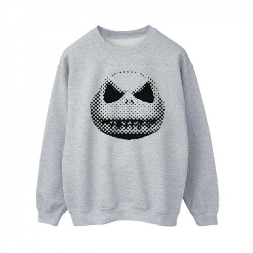 The Nightmare Before Christmas Womens/Ladies Pixel Face Sweatshirt S blanc
