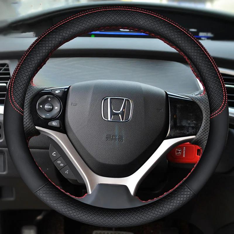 gjzh3 Car Steering Wheel Cover Anti-slip Braid Artificial Leather For Honda Civic Civic 9 2012 2013 2014 2015 Car Accessories